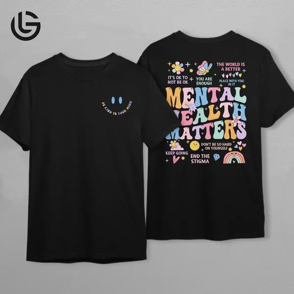 Latarshia Grant Store Mental Health Matters Be Kind To Your Mind Graphic T-Shirt