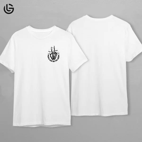 Latarshia Grant Store People Give Me The Creeps T-Shirt, Skeleton Hands Design, Witch Vibes Tee, Spooky Season Halloween Graphic, Scream Inspired Top