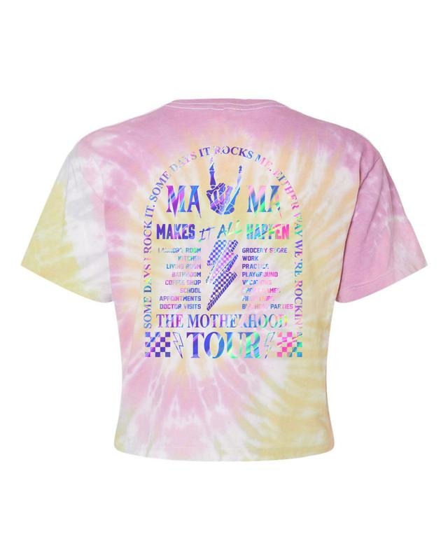 Latarshia Grant Store The Motherhood Tour Bundle Some Days I Rock It Some Days It Rocks Me Shirt Ladies Cropped Tie-Dye Tee, Ladies Tank Top Womenswear Apparel