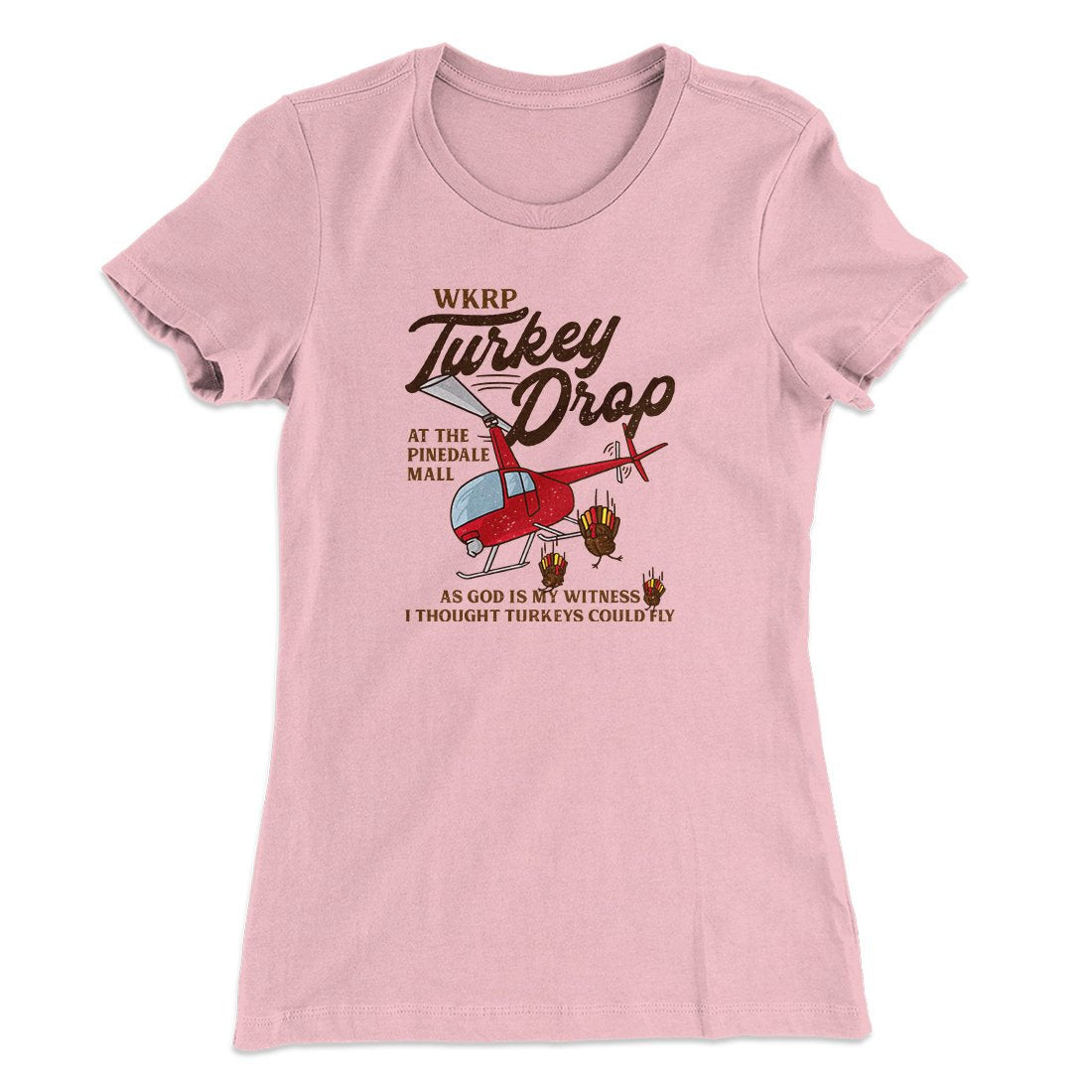 WKRP Turkey Drop Funny Thanksgiving Women's T-Shirt