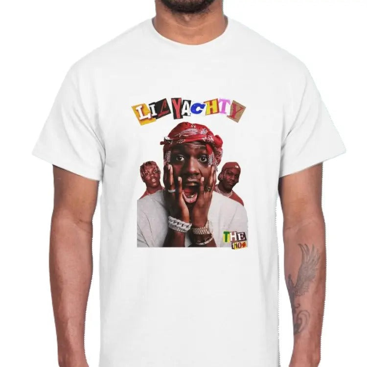 Lil American rapper shirt, Short Sleeve Graphic Printed T-Shirt, Daily Casual, Grahpic tees, Cotton T-Shirt, Crew Neck T-Shirt, Gift for Him, Gift for Her, Perfect for Fans, Womenswear Top