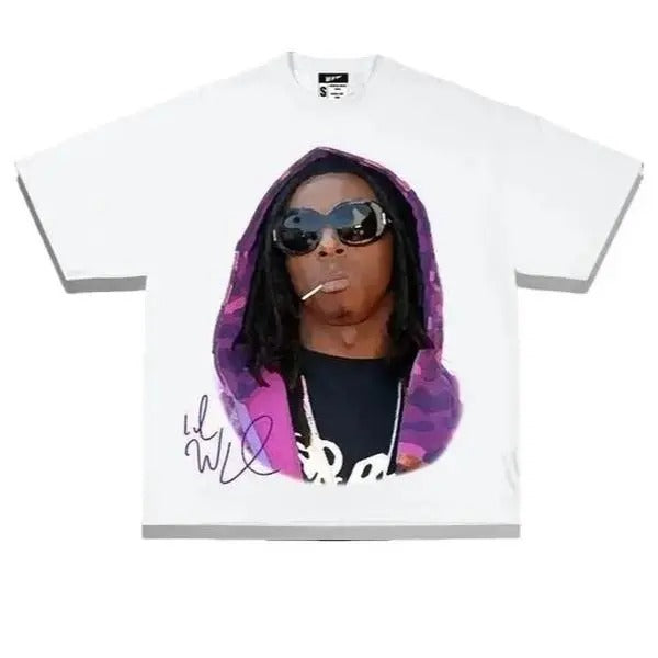 Lil Weezy Tee Unisex Heavy Cotton Tee 5000 Graphic Crew Neck Short Sleeve Classic Fit Medium Fabric