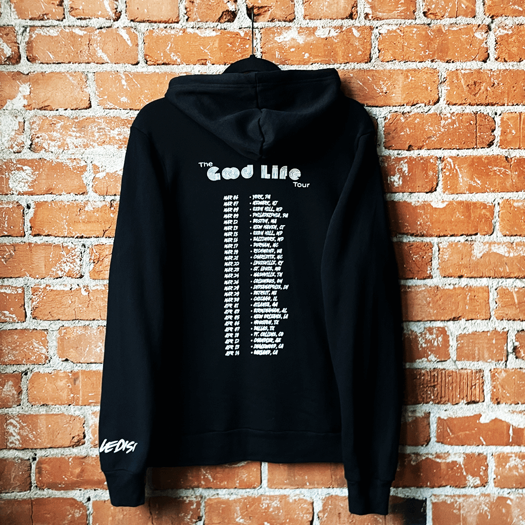 Posing Tour Date Black Hoodie