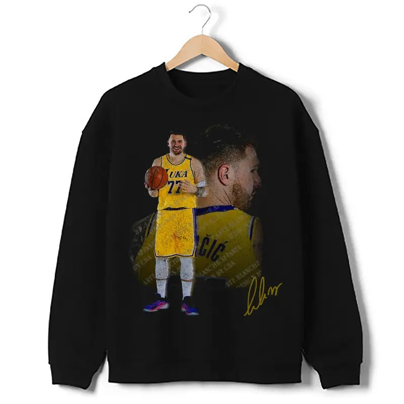 Luka the Don Welcome To Los Angeles Sweatshirt LA Basketball Custom Graphic Crewneck Sweatshirt