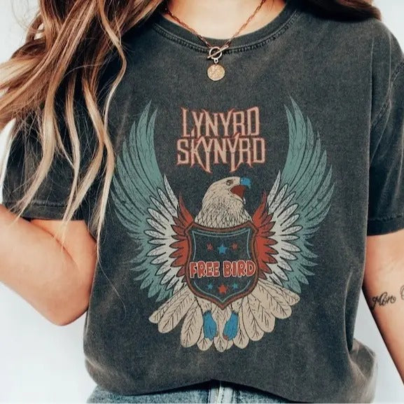 Lynyrd Skynyrd , Classic Rock, Vintage, Retro Vintage, Trendy Gifts, Retro Casual Cotton