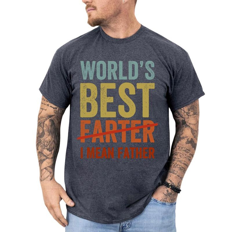 MAPTEES World Best Farter I Mean Father Graphic Tee, Funny Dad T-shirt For Men, Dad Humor Shirt, Father's Day Gift, Gift For Husband, Gift For Dad