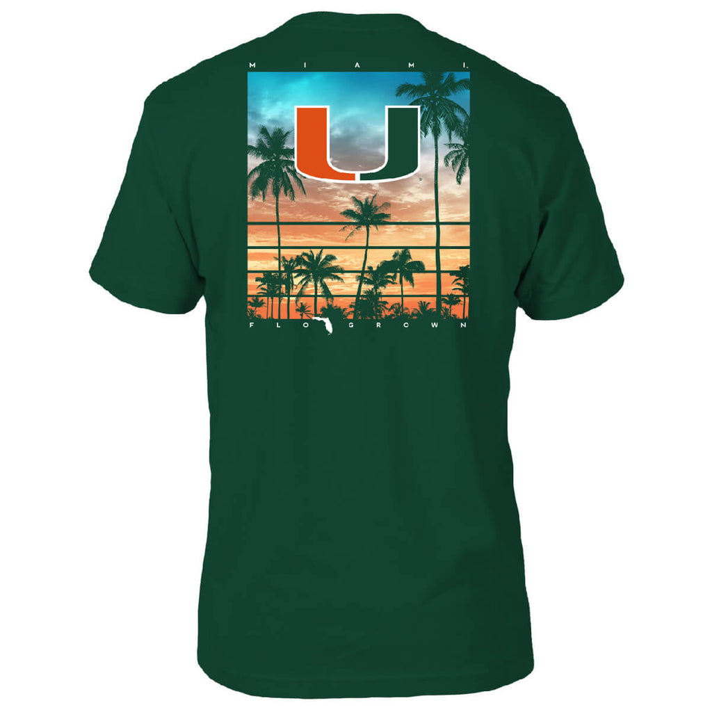 Miami Hurricanes Sunset Poster Tee