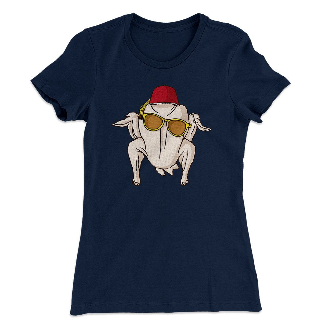 Monica Turkey Head Funny Thanksgiving Women's T-Shirt