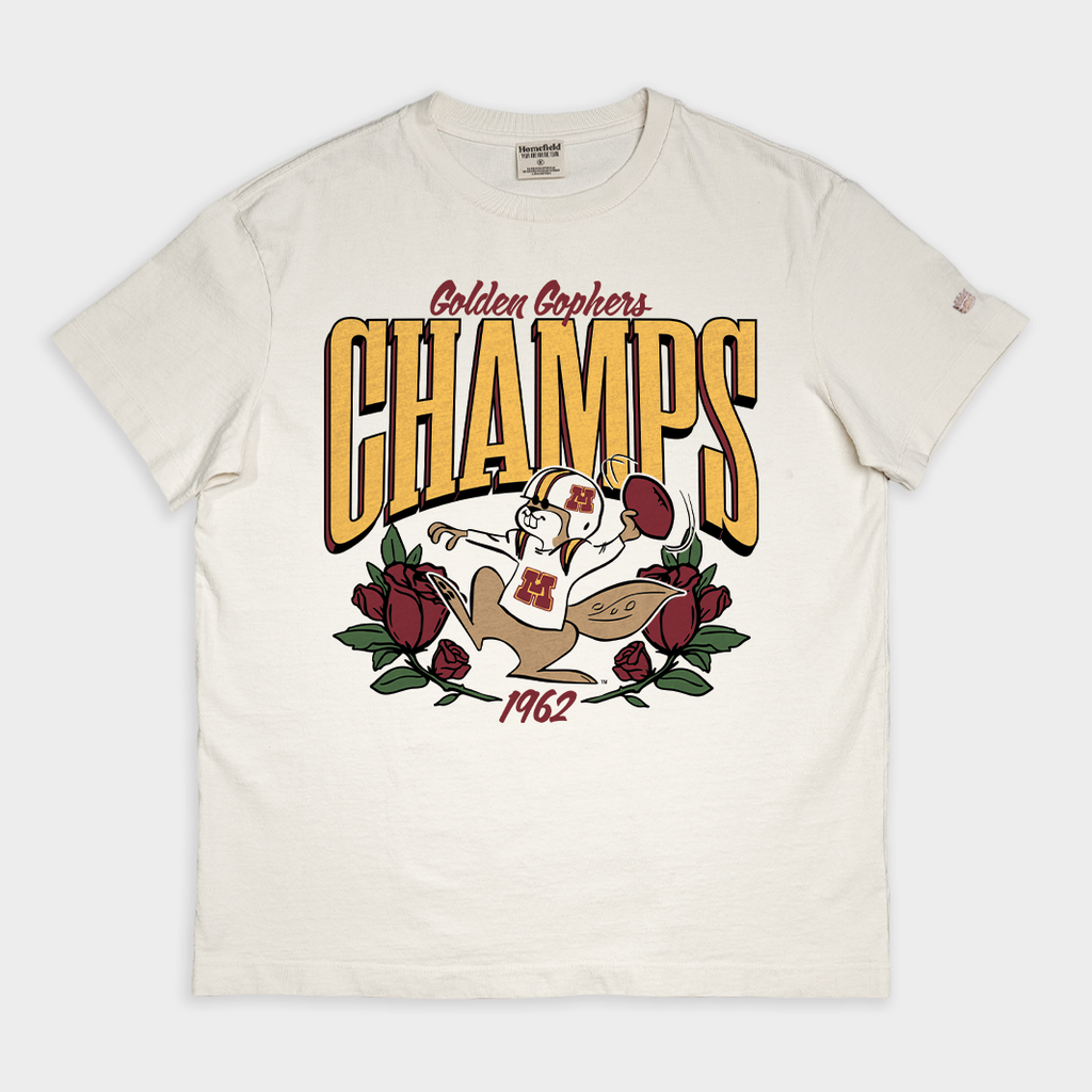 Minnesota Football 1962 Roses Vintage Heavyweight Tee
