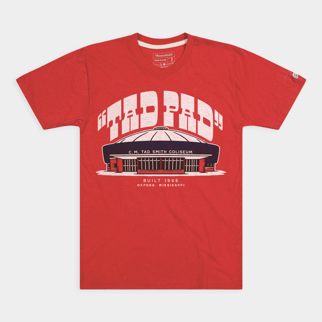 Ole Miss Basketball Vintage-Inspired "Tad Pad" Tee Style001