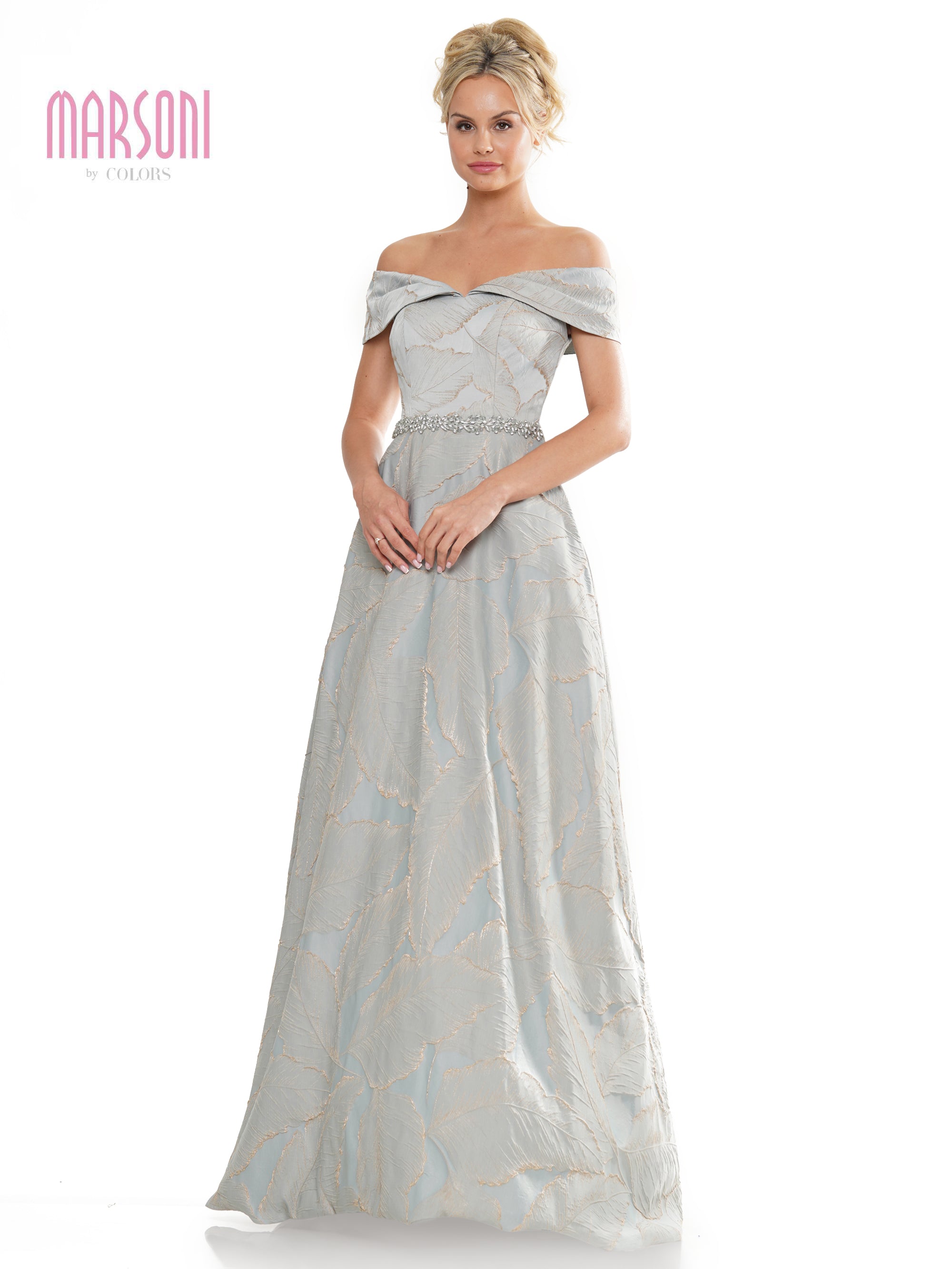 Marsoni MV1265 Mother of the Bride V Neck Cap Sleeve A Line Dress