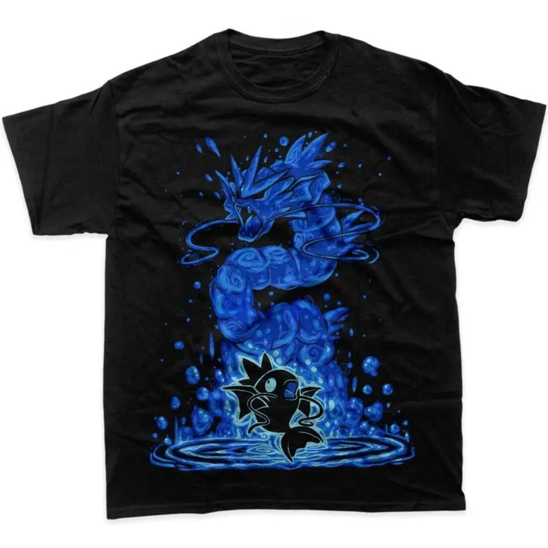 Magikarp Shirt, Gyarados Shirt, Pokemon Shirt,  Pokemon merch, Anime Shirt, Graphic Tee, Men's Vintage Tees, Pokemon Vintage Shirt, Gift For man, gift for her Top Menswear Underwear Tshirt Streetwear T-Shirt Streetwear T-Shirt Human Tropical Sweatshirt, H