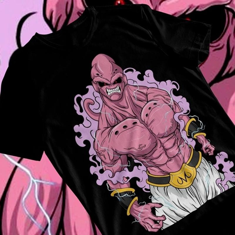 Majin Buu Dragon Ball T-Shirt DBZ,Vegeta Saiyan Piccolo Goku Anime Soft Tee