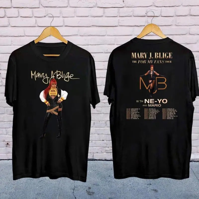 Mary J Blige - T-shirt - The For My Fans Tour 2025 T-Shirt -  Mary J Blige Merch - Gift For Fan -  Country Music Shirt - Music Tee