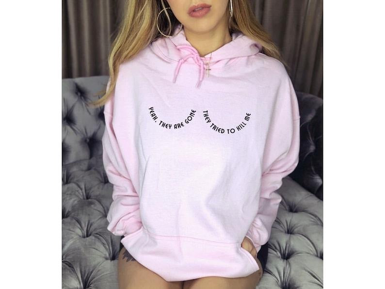 Mastectomy Hoodie, Breast Cancer Survivor Care Package Gift, Funny Cancer Warrior Sweatshirt, Yeah They Are Gone, They Tried To Kll Me  T-shirt, sweater and Hoodie