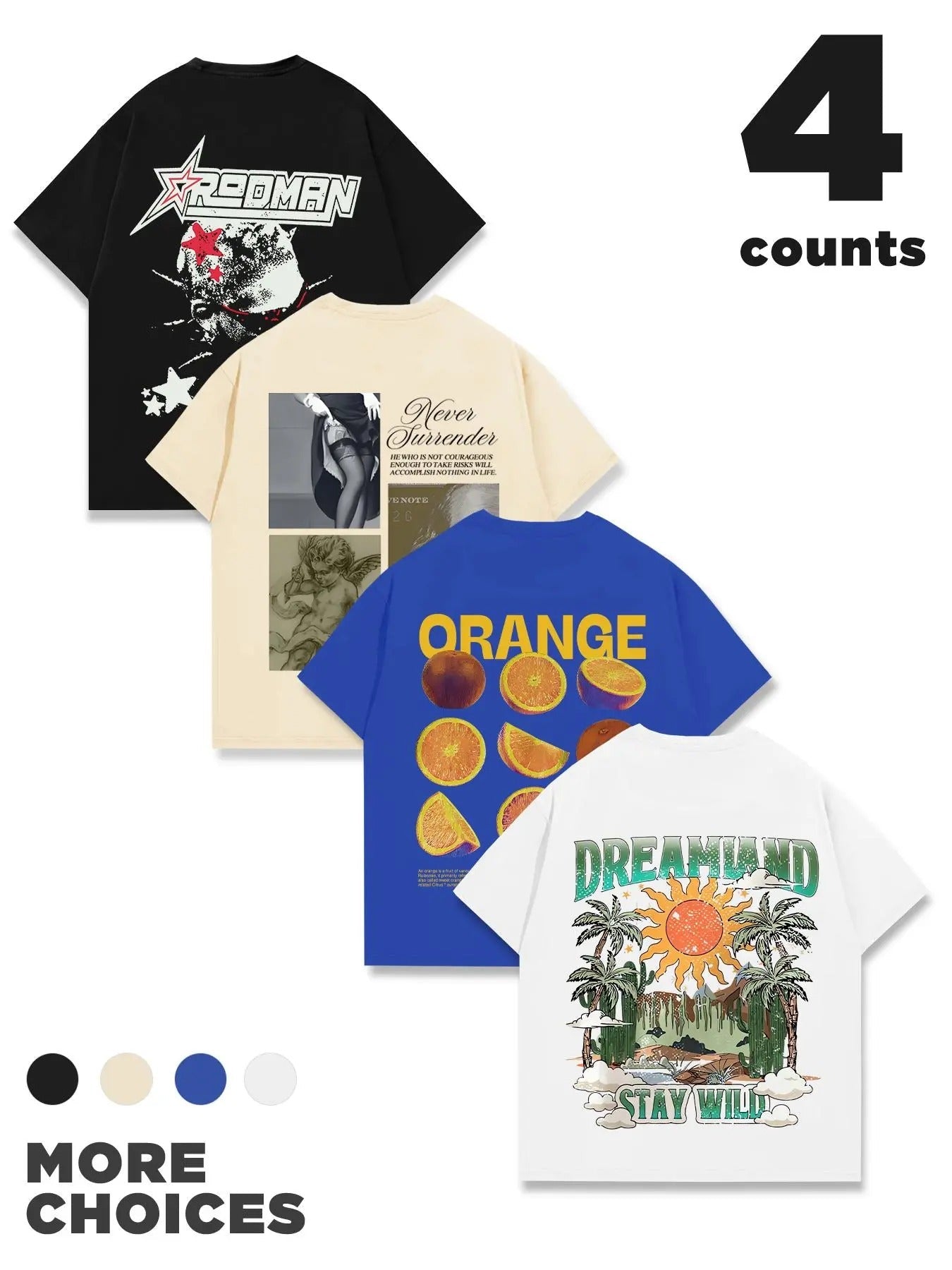 Men's Letter & Fruit Print Round Neck Graphic Tee, Regular Fit Casual Short Sleeve T-shirt for Summer, Men's Top for Daily Wear