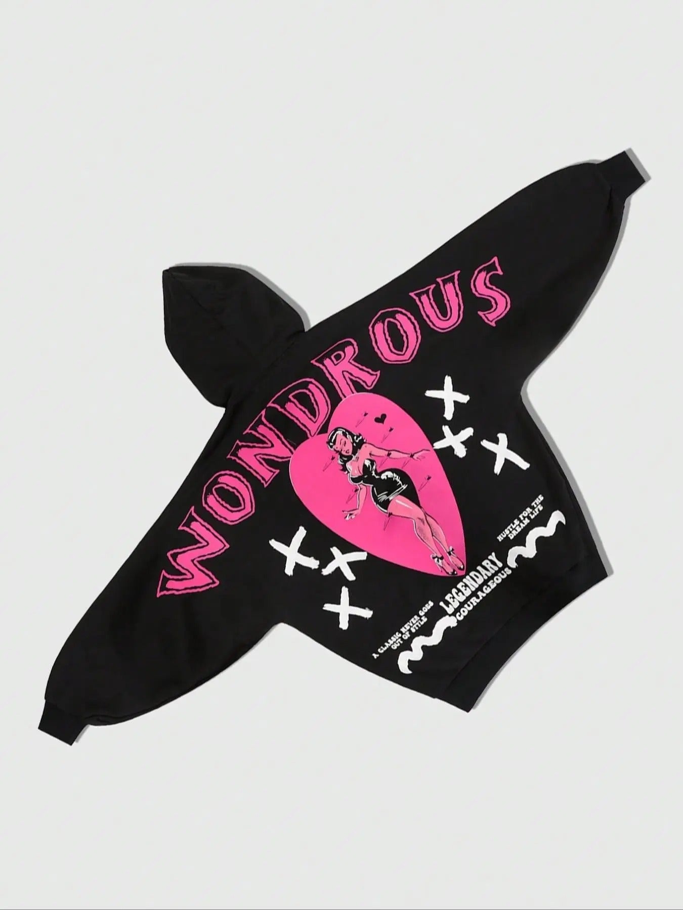 Men's Letter & Graphic Print Drawstring Zip Up Hoodie, Regular Fit Casual Comfy Long Sleeve Hooded Sweatshirt for Fall & Winter, Men's Clothes for Daily Wear