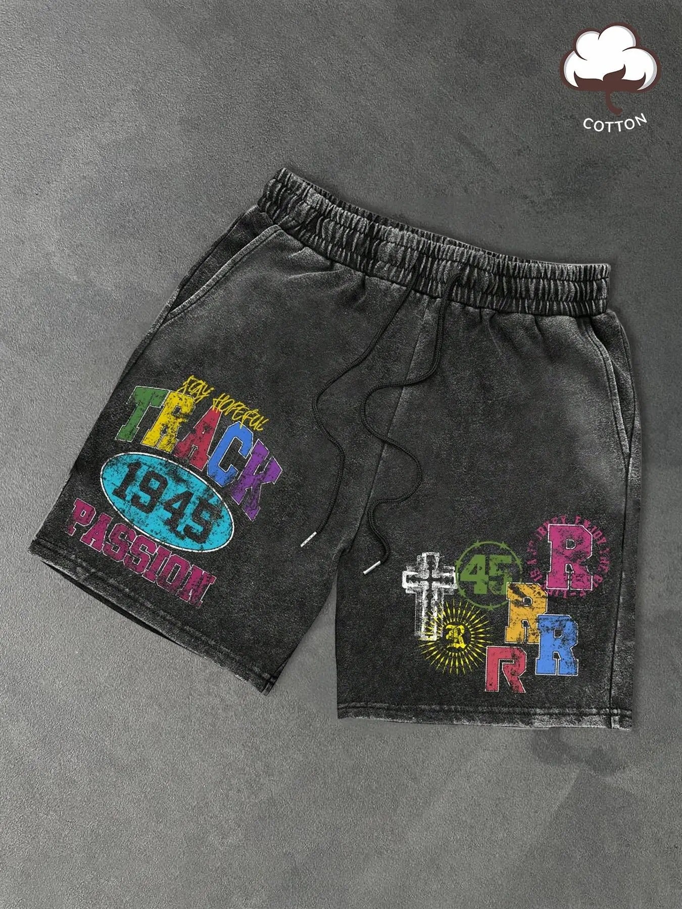 Men's Vintage Graphic Print Boxer Briefs, Casual Comfy Breathable Shorts for Daily Wear, Men's Underwear for Summer, Cotton