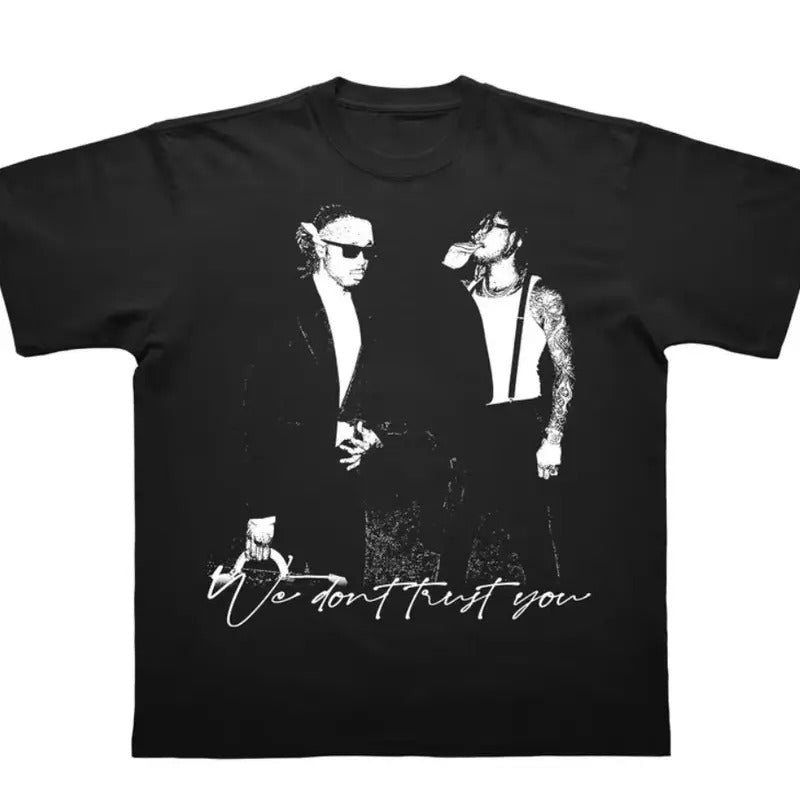 Metr00 B00minn and Futureee We Don't Trust You Shirt, Album Shirt, Metr00 B00minn and Futureee T Shirt - Classic Cotton Fabric Menswear - Shirt Graphic Shirt