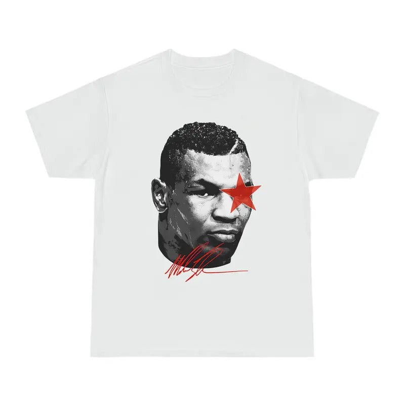 Mike Tyson Big Face Rap Tee - Unique Signature Graphic for Trendsetters