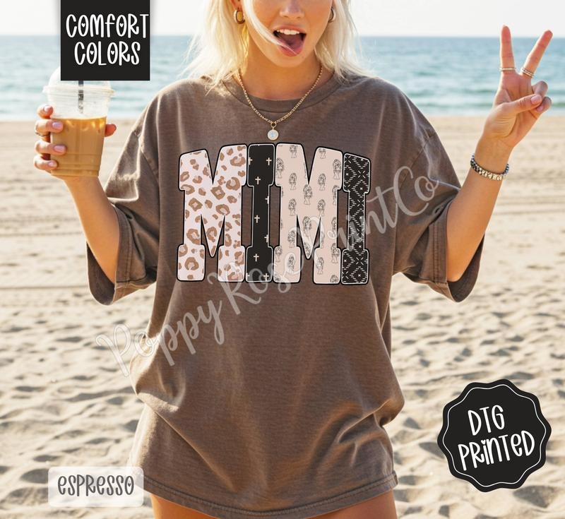 Mimi Tiger Shirt Comfort Colors, Trendy Graphic Women's Tee, Gift for Her