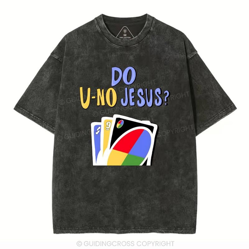 Mineral Wash  Do UNo Jesus Christian Washed TShirt Jesus Graphic Washed Style Shirt