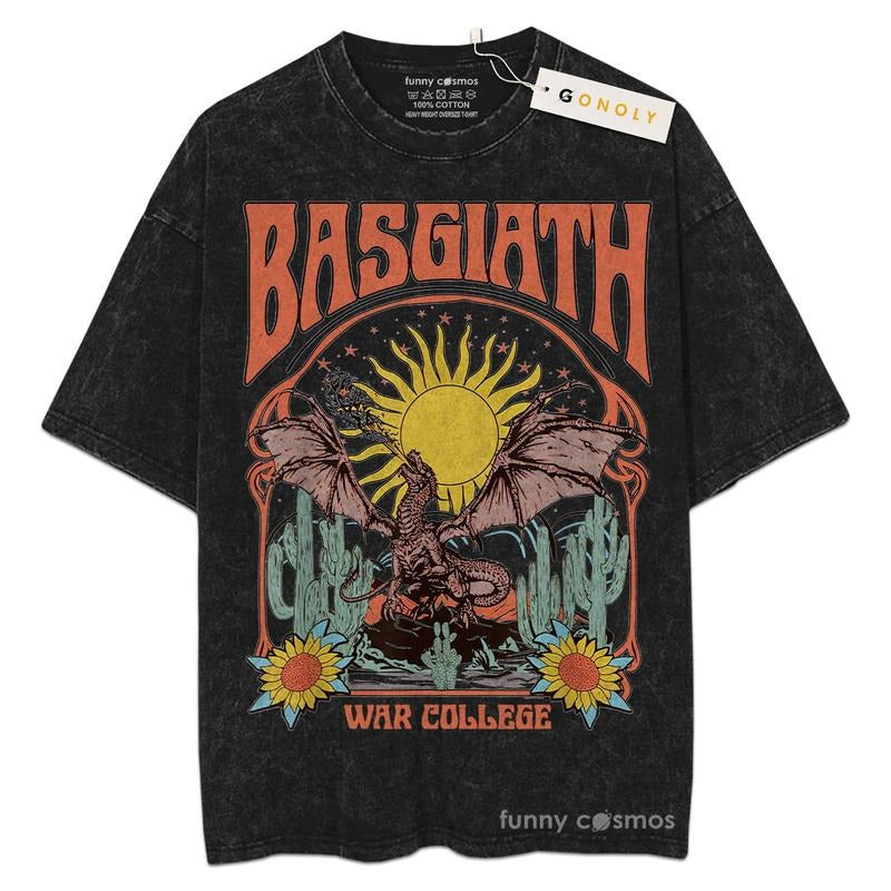 Mineral Wash  Fourth Wing Basgiath War College For Fans Lover Book, Bookish, Graphic Washed Style Shirt