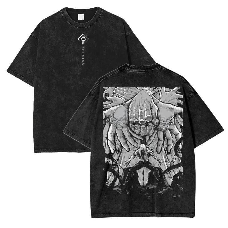 Mineral Wash  Jujutsu Kaisen Anime Washed Oversize TShirt Mahito Domain Expansion Anime Tee, Menswear, Anime Lover Top Tshirt