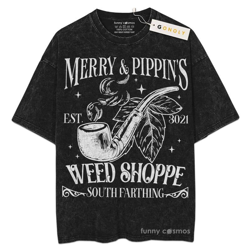 Mineral Wash  Merry & Pippins For Fans Lover Book, Bookish, Graphic Washed Style Shirt