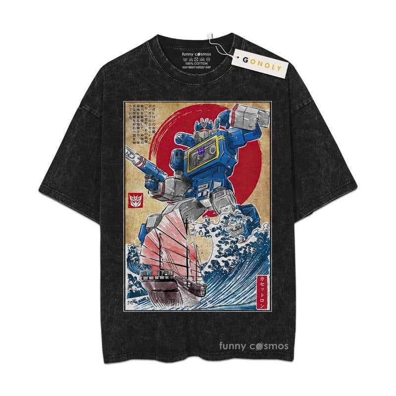 Mineral Wash  Soundwave Woes, Transformers Movie, Graphic Washed Style Shirt