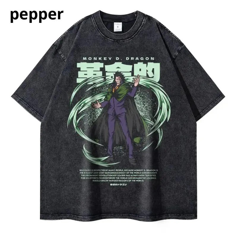 Monkey D. Dragon Vintage Graphic T-shirt, The World's Worst Criminal, father of Luffy One Piece Shirt, Anime Shirt, gift for fan, Streetwear Menswear