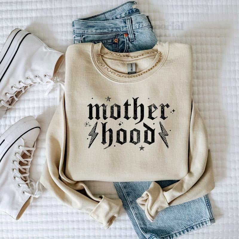 Motherhood Sweatshirt, Mom Life Sweatshirt, Funny Mom Pullover, Cute Motherhood Sweatshirt, Trendy Mom Apparel, Comfortable Sweatshirt for Moms, Gift for Mom, Cozy Casual Wear, Inspirational Mom Shirt, Unisex Sweatshirt, Stylish Mom Clothing