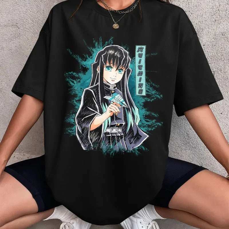 Muichiro with Paper Airplane T-Shirt,  Mist Hashira Shirt,  Mist Breathing Demon Slayer t-shirt, Kimetsu no Yaiba  Anime sweatshirt hoodie, Anime lover t-shirt, Demon Slayers: To The Hashira training