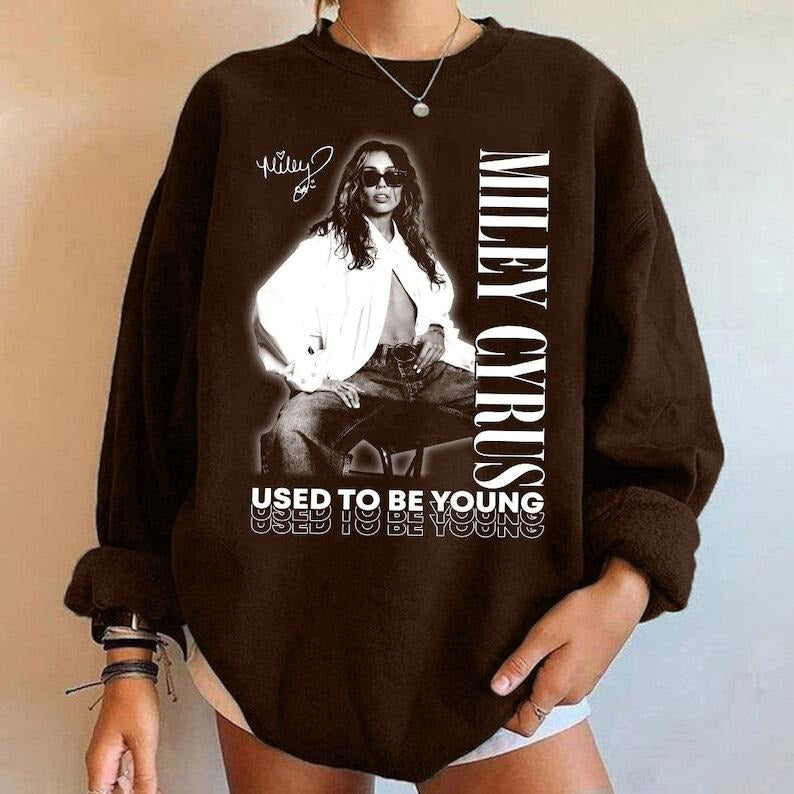 Music Cyrus Tour 2023 ,Miley Graphic Cyrus - music Used To Be Young tshirt, Miley  Graphic Gift for men women unisex shirt (only Black)