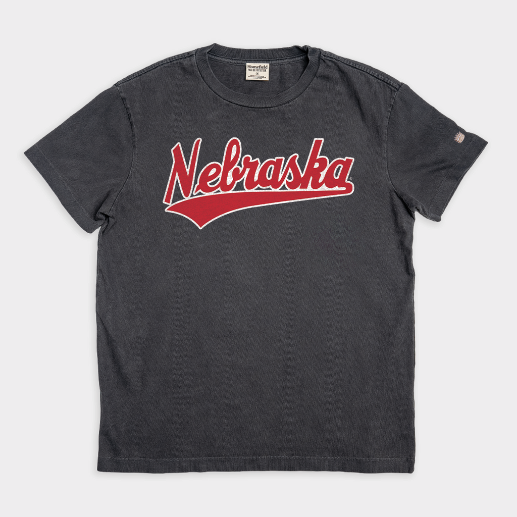 Nebraska Volleyball Script Vintage Heavyweight Tee Style001