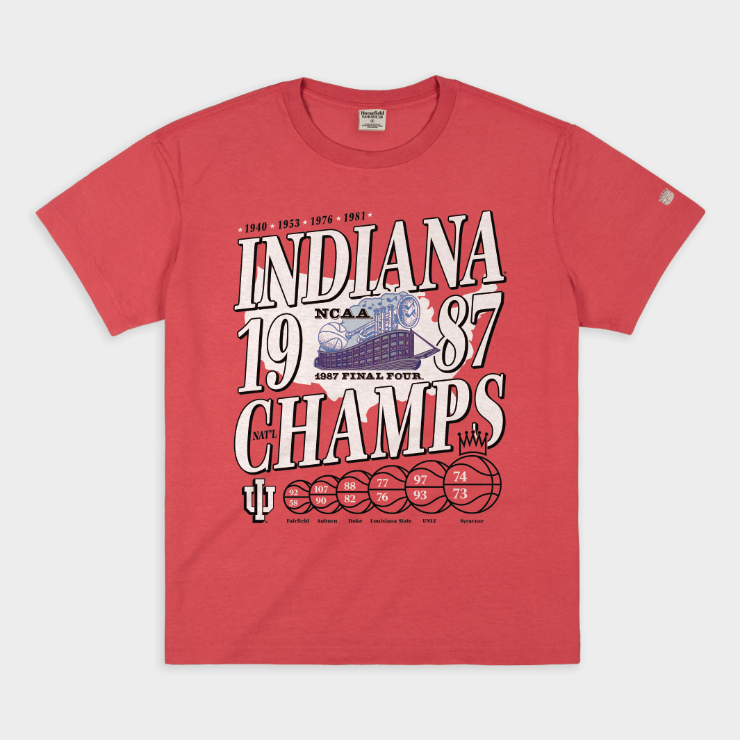 Indiana Men's Basketball 1987 NCAA Champions Heavyweight Tee