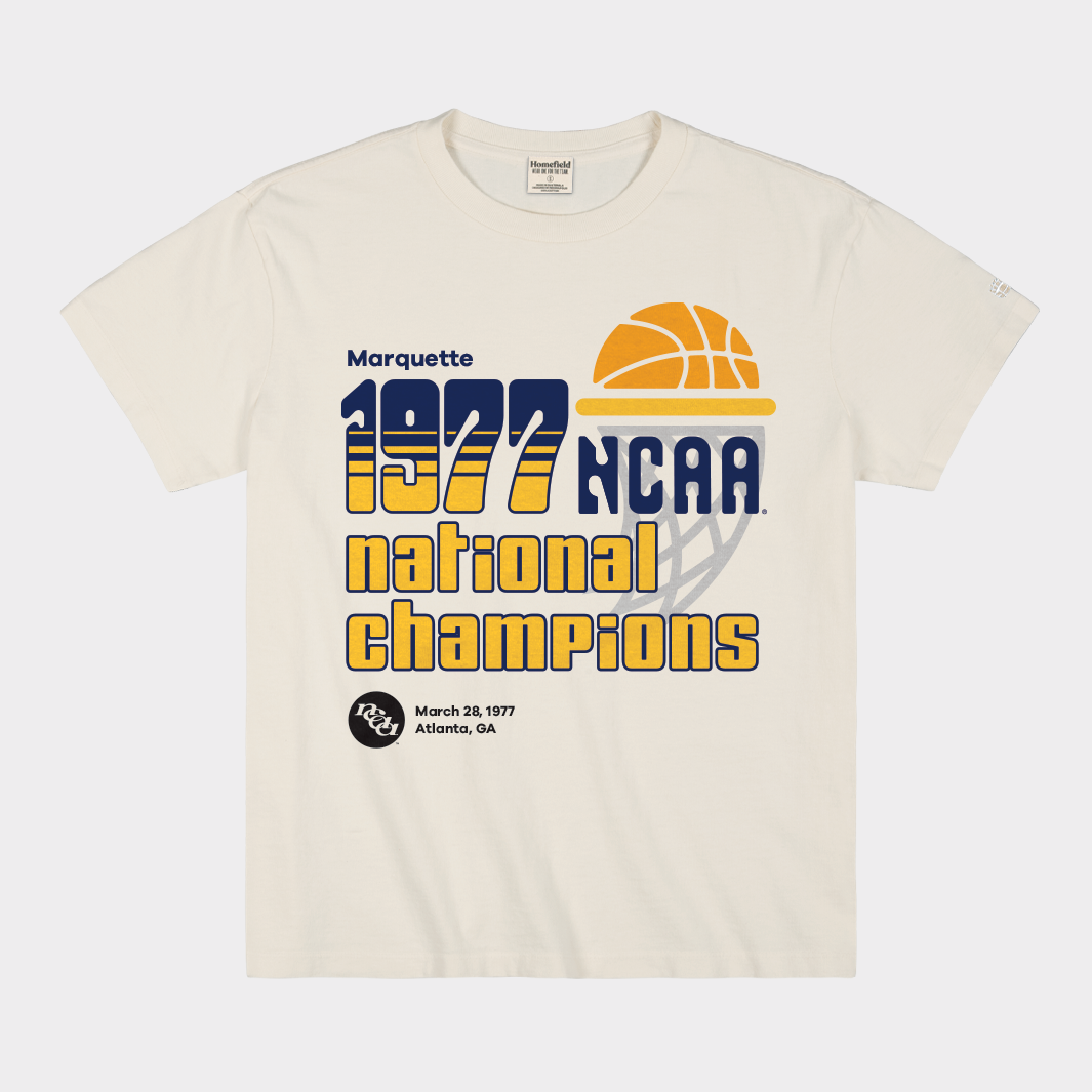 Marquette Basketball 1977 National Champs Vintage Heavyweight Tee