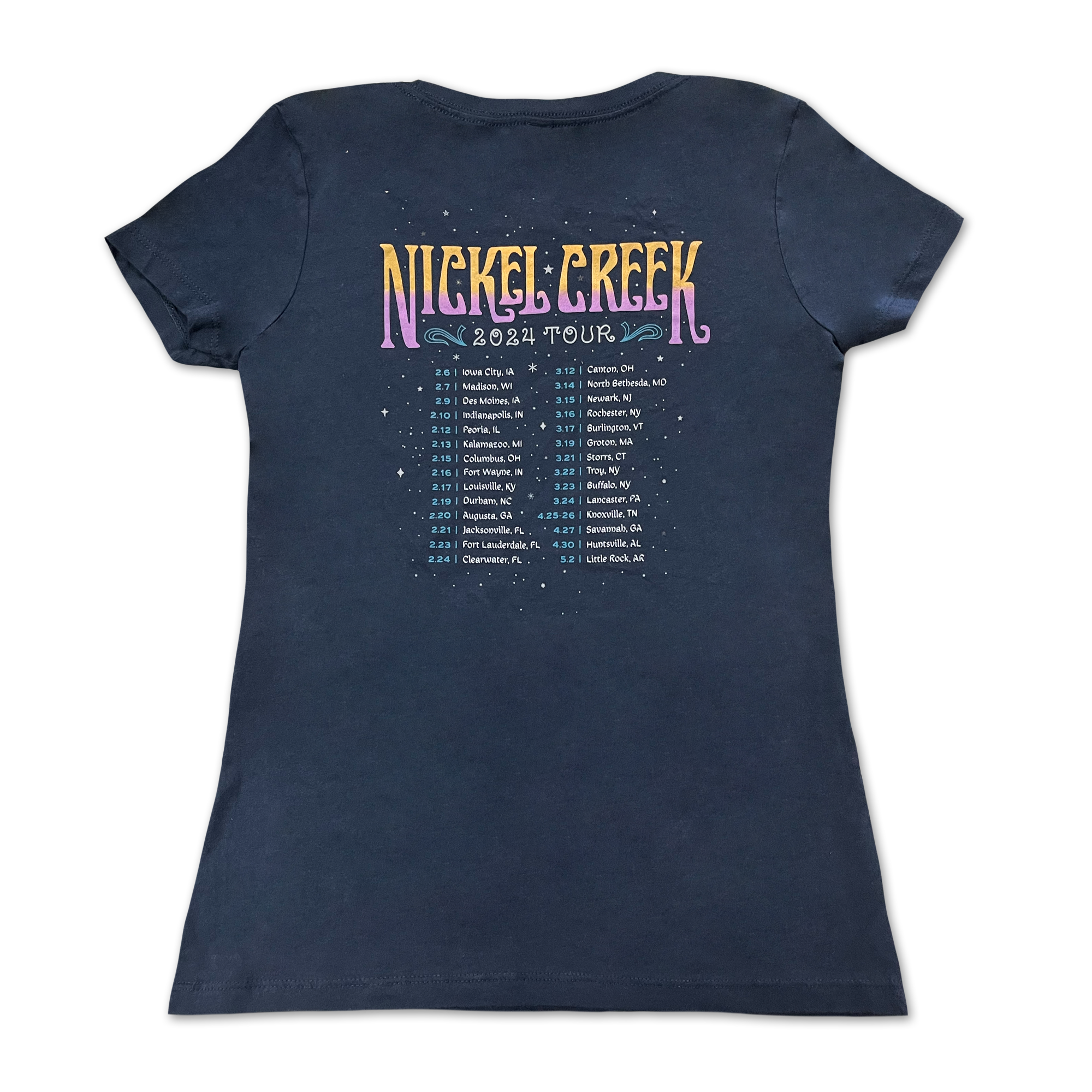 Womens Stars w/ Tour Dates T-shirt