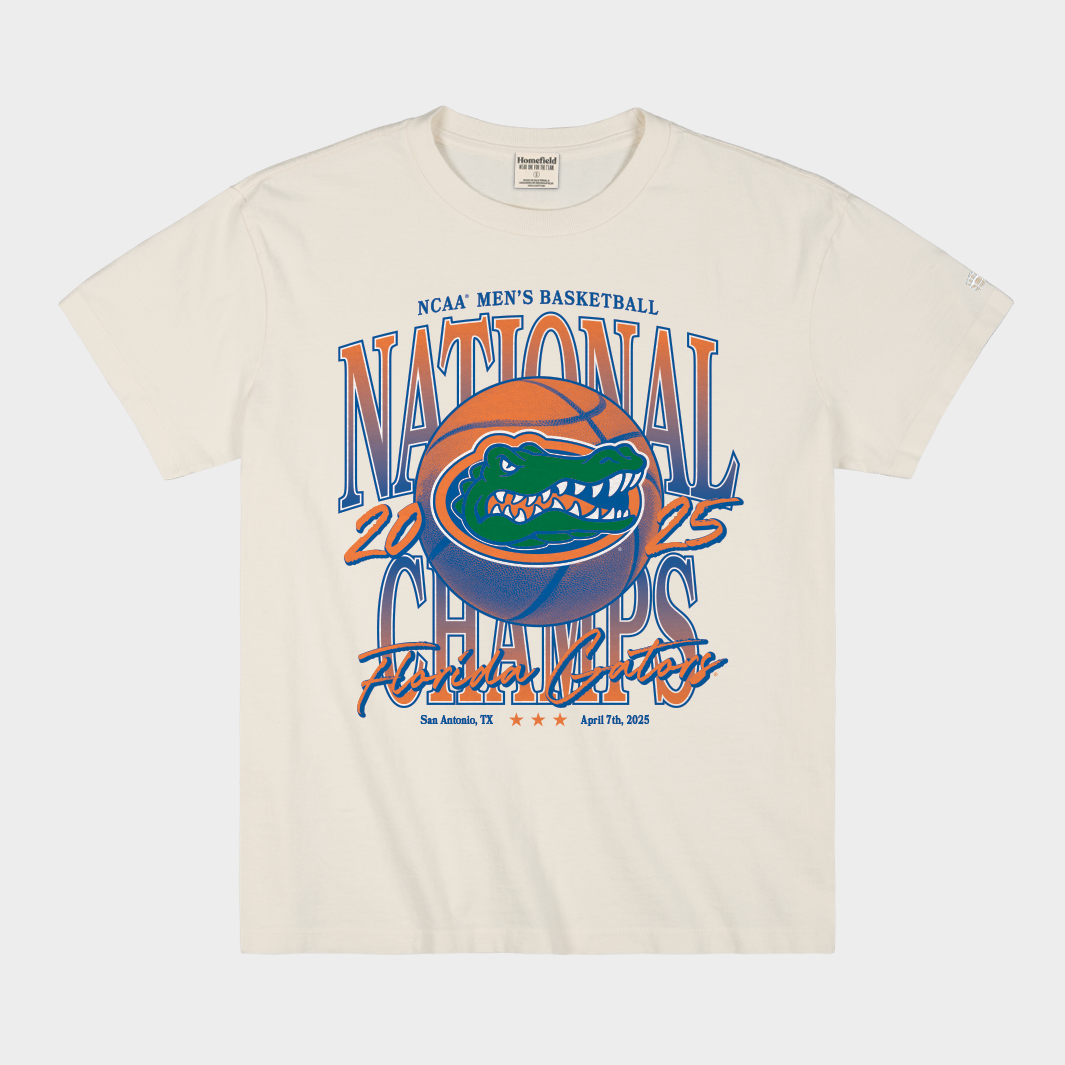 Florida Men's Basketball 2025 National Champs Heavyweight Tee Style001