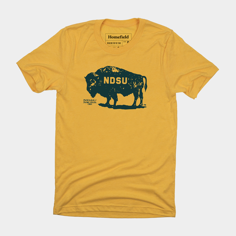 Vintage 1963 NDSU Standing Bison Tee Style001