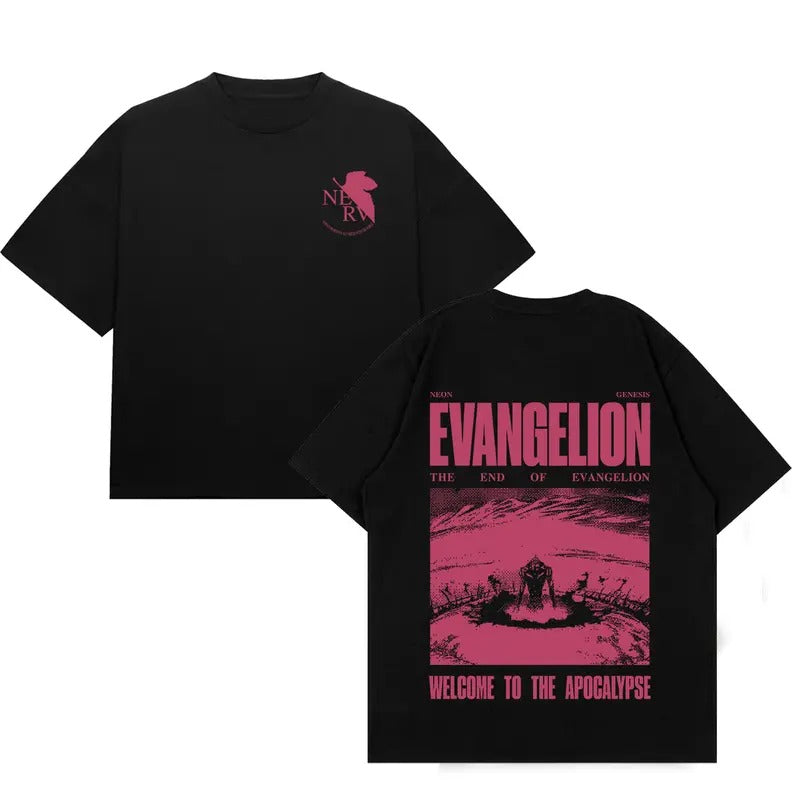 NGE The End of Evangelion Anime Unisex Tee | Neon Genesis WELCOME TO THE APOCALYPSE Tee | The End of Evangelion Fan Gift, Streetwear Style