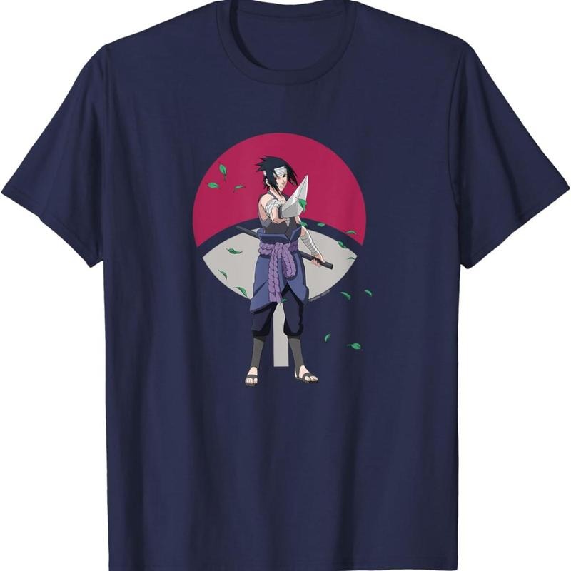 Naruto Shippuden Sasuke Leaves And Symbol T-ShirtGraphic Anime Tee, Gift For Manga Fans Sweatshirt, Hoodie, Comfort Colors