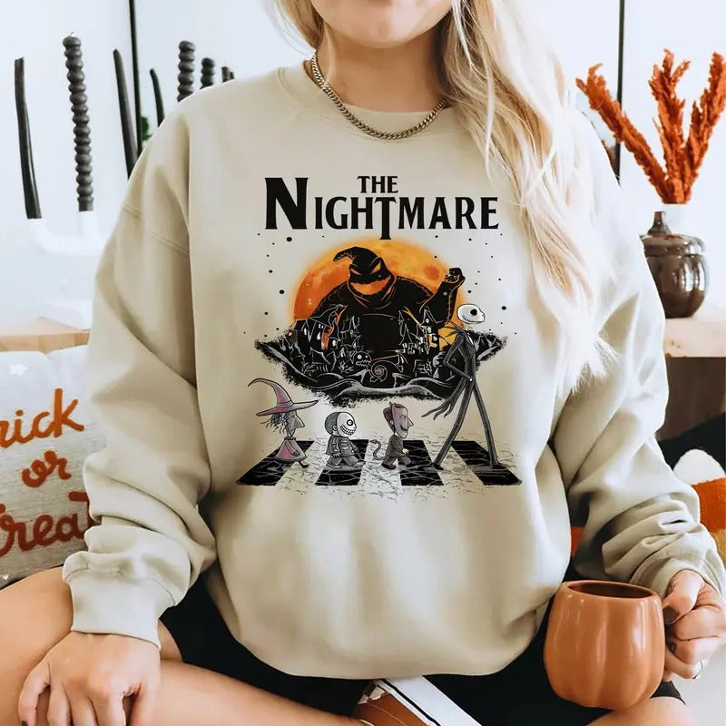Nightmare Before Christmas Sweatshirt, Vintage Halloween Shirt, Skellington Halloween Sweatshirt, Nightmare Christmas Shirt, Halloween Christmas Sweater