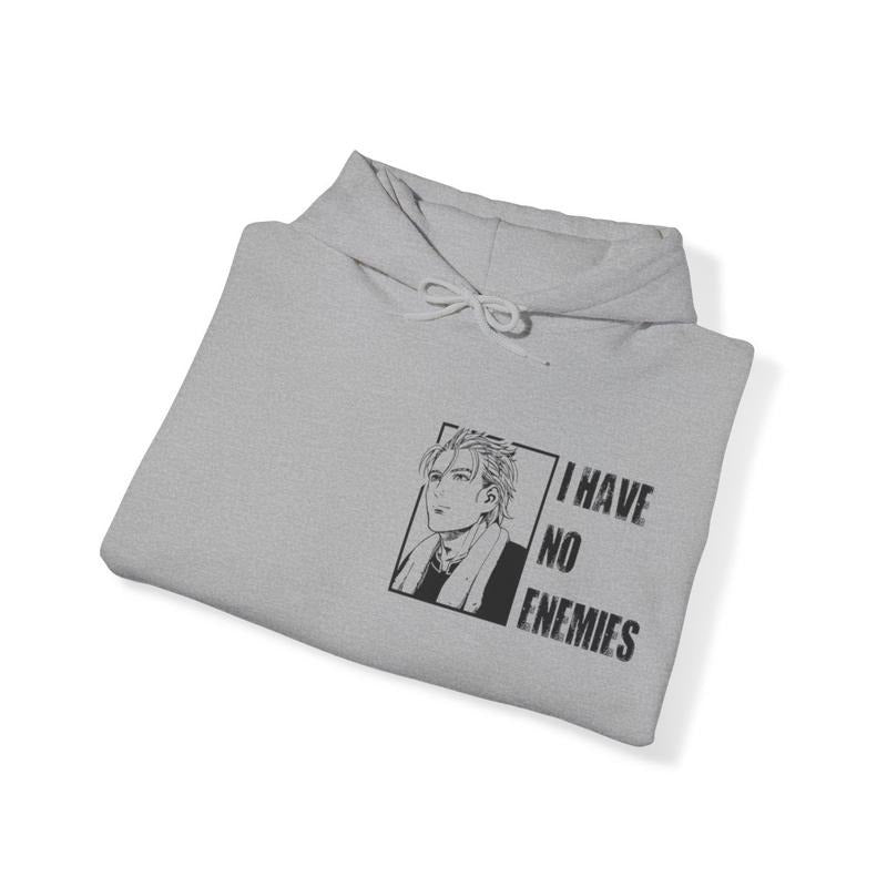 'No Enemies' Thorfinn Vinland Saga Hoodie Sweatshirt T-Shirt Mens Womens Unisex Anime Manga Inspired Clothing Casual Crewneck Vinland Saga Sweater Cotton Blend Classic Menswear girlblackhoodie