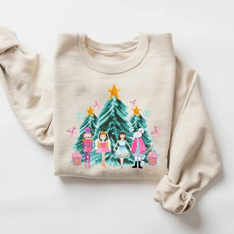 Nutcracker Sweatshirt, Christmas Sweatshirt, Sugar Plum Fairy Shirt, Christmas Sweater, Christmas Shirt, Xmas Shirt, Christmas Gift Classic Cotton