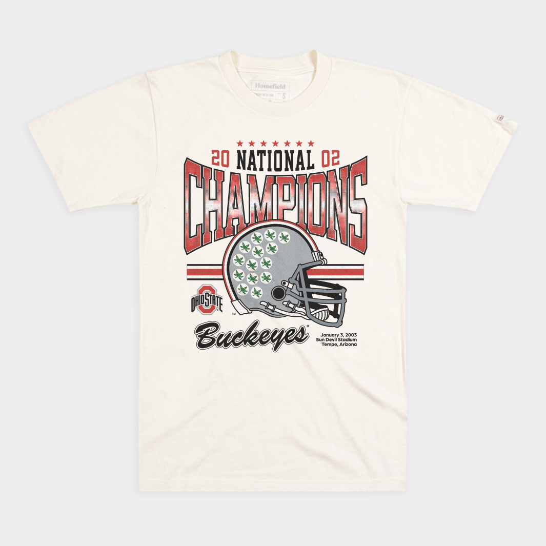 Ohio State Buckeyes Football 2002 National Champions Tee Style001