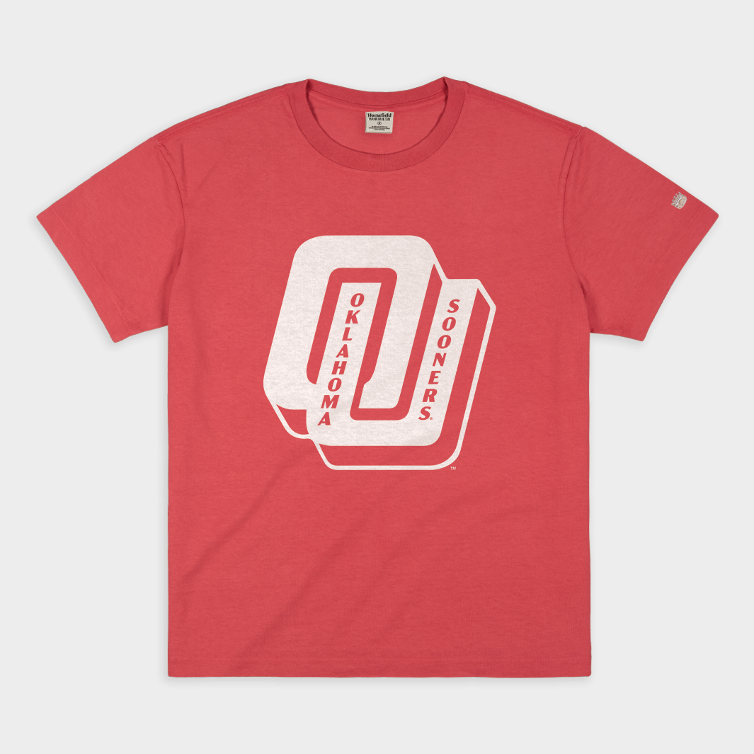Oklahoma Sooners Retro Disco OU Vintage Heavyweight Tee Style001