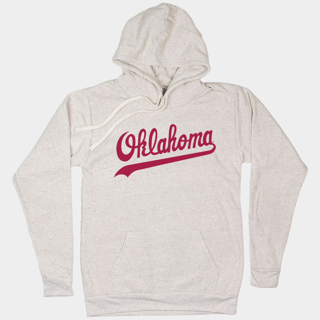 Vintage Oklahoma Baseball Script Hoodie Style001
