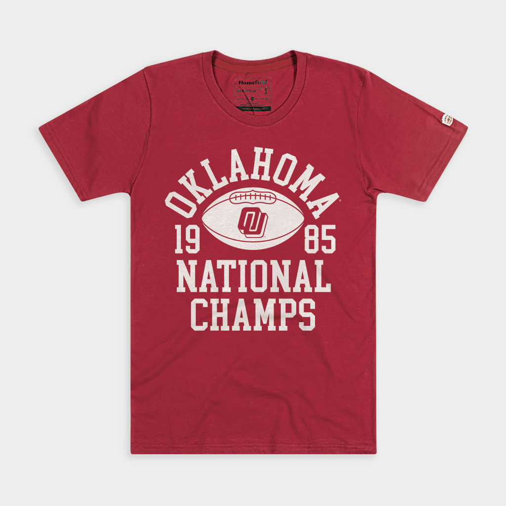 Oklahoma Football 1985 National Champions Disco Logo Tee