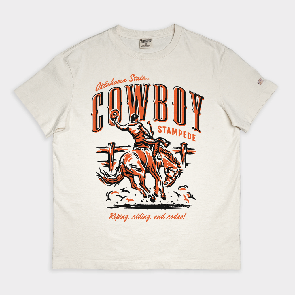 Oklahoma State Cowboy Stampede Vintage Heavyweight Tee Style001